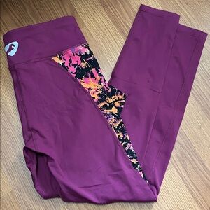 Aubrion Stanmore womens Small pink Camo Riding Tights leggings pants Berry pink